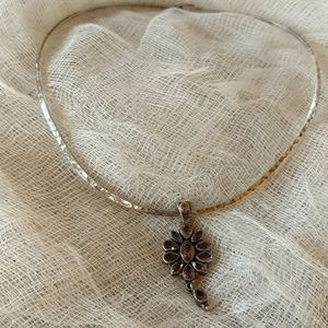 Amethyst and Sterling Choker Necklace